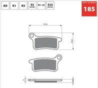 Resim GOLD AD 185 FREN BALATA SİNTER METAL 