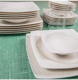 Resim Güral Porselen Güral Vıvente 24 Parça 6 Kişilik Bone Yemek Takımı 