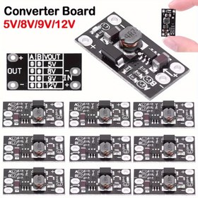 Resim 10 adet Mini DC-DC Boost Adım Yükseltici Modülü, 3/3.2/3.3/3.7/5/9V'den 12V Voltaj Regülatörü PCB Tahtası, Lityum Pil Yükseltmesi için, Endüstriyel ve Bilimsel Kullanım, Robotik, Şarj Edilmemiş Güç Modu, Kompakt Malzeme 