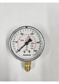Resim Çap 63 ALTtan 250 Bar Kuru Manometre - Pakkens 