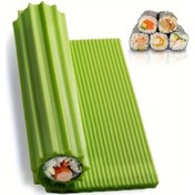 Resim Fochsia 1 Adet Yeşil Kaliteli Silikon Sushi Matı Ve Yapım Seti, Seyahat İçin Taşınabilir 