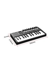 Resim Midex MD-255 Yeni Nesil Midi Klavye 25 Tuşlu 8 Hassasiyetli Launch Pad 8 Ton Potansı 
