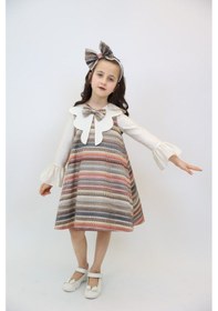Resim Xo Kids Kız Çocuk Elbise 2-7 Yaş 2929 Ekru 
