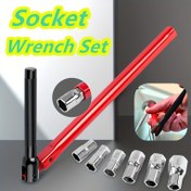 Resim 8-14mm Soket Anahtar Seti - Endüstriyel Boru ve Lavabo Somun Anahtarı, Ayakta Duran Tap Pense, Verimli Lavabo ve Tap Onarımları için Musluk Ucu Aracı, Dayanıklı Çelik Yapı, Musluk Aksesuarları 