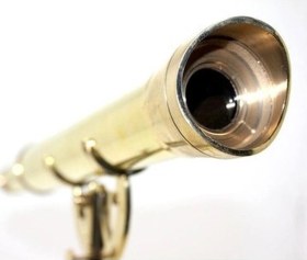 Resim Forwhat Büro Ev Ofis Hediyesi Için Dekoratif Pirinç Ayaklı Dürbün-2427 Kahverengi - Siyah 