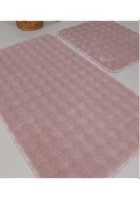 Resim Zebra Casa Bonny 2 Li Pelüş Banyo Paspası Pudra 