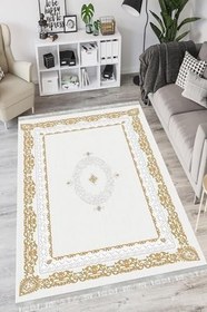 Resim Klasik Westa Kaymaz Tabanlı Yıkanabilir Antibakteriyel Dijital Baskı Klasik Halı Kilim, KS-3055D-WST-120X350 