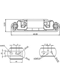 Resim En 43 mm Frenli Teleskopik Bilyalı Çekmece Rayı Kaplamalı - 45 cm (2 Takım) 