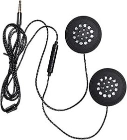 Resim Kablolu Kulaklıklar Motosiklet Interkom Kask Yüksek Kaliteli 3.5mm Müzik Kulaklık Hands- HD krofon ile Motosiklet Rider için 