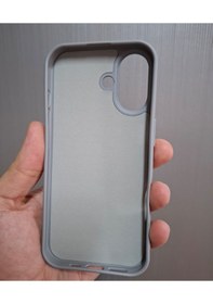 Resim Apple Uyumlu iPhone 17 Logolu İçi Kadife Silikon Lansman Kılıf Gri 