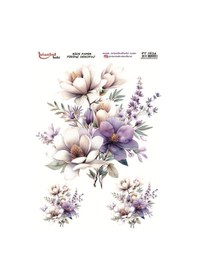 Resim Pirinç Dekopaj Kağıdı 30x42cm Pt-1634 Çiçekler 