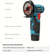 Resim 12V Avrupa Standart Kablosuz Açı Taşlama Makinesi, Elektrikli Parlatma Taşlama Makinesi, Mini Kablosuz Lityum Pil Elektrikli Alet, 1/2 Pil ve 5 Taşlama Tekerleği ile, Araba Parlatma Makinesi, Metal Taş Ahşap Taşlama Tam Set Aksesuarları, El Taşlama Makinesi, Elektrikli Testere Açı Taşlama Makinesi 