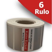 Resim Kalite Barkod 50X30 Silvermat Etiket | 6 Rulo Demirbaş Etiketi 