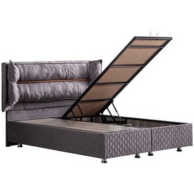 Resim Setaymobilya Baza, Barselona Antrasit Baza + Başlık Seti 