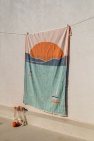 Resim Seascape Jakarlı Peştemal Mint, Taşıma Çantalı - Mint / 90x160 