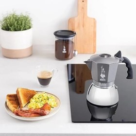 Resim Karokstore - Brikka Indüksiyon: 4 Cups Ocak Üstü Bol Köpüklü Espresso Pişirici - 170ML - Alt Hazne: Dış Paslanmaz Çelik Iç Alüminyum - Patentli Güvenlik Valfi - Indüksiyon Ocak Türleri Için Uygundur 