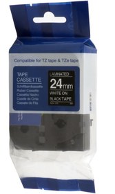 Resim Krt-Muadil AZE-355 24 mm Siyah Üzerine Beyaz Lamina 8 Metre 