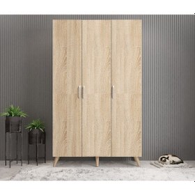 Resim Duke 3 Kapaklı Ayakkabılık Meşe 120 Cm M1 