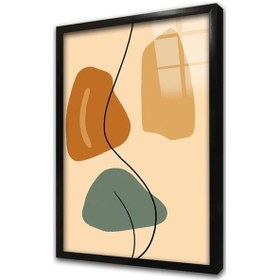 Resim Line Art Kadın Bedeni İkili Çerçeveli Cam Tablo Seti-173393 