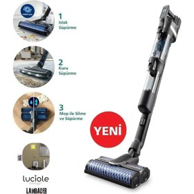 Resim Philips Premium Şarjlı Aqua Elite Plus 3in1 Silme/süpürme/emme Fonksiyonlu Yeni Nesil Dikey Şarjlı Süpürge, Luciole Lambader Hediye! 