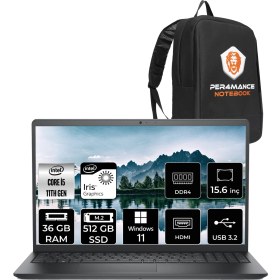 Resim Dell Vostro 3520 Intel Core I5 1135G7 36GB 512GB SSD 15.6'' Fhd Windows 11 Home Taşınabilir Bilgisayar N2062PVNB3520 & Per4 Çanta N2062PVNB3520P113 