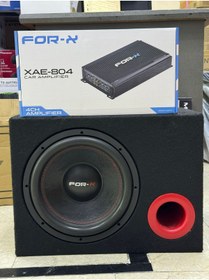 Resim FORX5 30cm Subwoofer 1200wat Xae-800.4 4 Kanallı Oto Anfi 