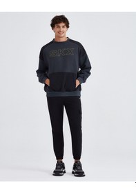Resim Skechers M Lw Fleece Crew Neck Sweatshirt Erkek Dark Gray Sweatshirt S232277-040 