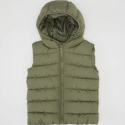 Resim DeFacto Erkek Bebek Su Geçirmez Kapüşonlu Fermuarlı Şişme Yelek A2221A525SPKH202 Haki 