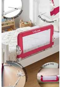 Resim Wellgro Littles 110 48 CM Yatak Bariyeri, Çocuk Yatak Korkuluğu Pembe 