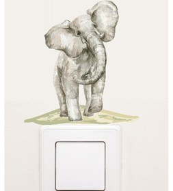 Resim MSticker Sevimli Priz Sticker - Safari Fil 