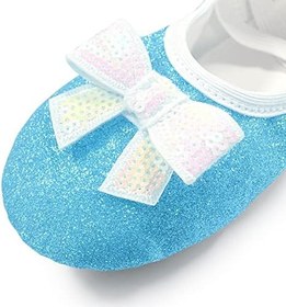 Resim DANSHOW Kız Bale Ayakkabıları Bölünmüş Taban Parlak Düz Dans Ayakkabıları Çocuklar İçin Bale Terlikleri (WX55-01-25) 