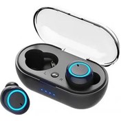 Resim Siyah Y50 Tws Kablosuz Kulaklıklar Spor Kulaklık 5.0 Bluetooth Oyun Kulaklığı Mikrofon Telefon Kablosuz Kulaklıklar Xiaomi Huawei Lg Için 