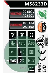 Resim Mastech Ms8233d Dijital Multimetre 