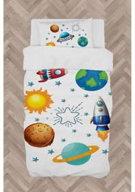 Resim Mekta Home Bebek Ve Çocuk Odası Gezegen Ve Space X Desenli Nevresim Takımı 