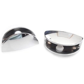 Resim Belle Fusion Mey İthalat® Oval Krom Etejer Camı Tutucu Takımı 