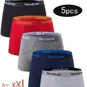 Resim 5 Adet Erkek Pamuklu Boxer Külot - %95 Pamuk Esnek Orta Bel, Harf Baskılı, Nefes Alabilen Rahatlık, S-XXL Bedenler (Siyah/Gri/Kömür), Günlük ve Aktif Giyim İçin, Modern İç Çamaşırı, Esnek Kumaş, Elastik Bel Bandı, Minimalist Tasarım, Yumuşak Malzeme, Çoklu Paket, Her Gün Kullanım İçin Temel Ürün 