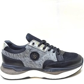 Resim Lucıano Bellini Siyah Gri Deri Erkek Sneaker Ayakkabı 