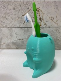 Resim Okpax Diş Fırçalık Ve Çocuk Diş Fırçası Kabı Su Yeşili 