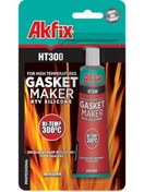 Resim Akfix HT300 Yüksek Isı Silikonu Sıvı Conta 50ml Tüp Kırmızı 