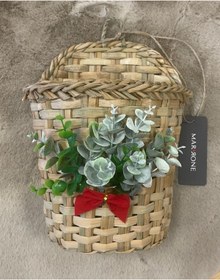 Resim Marrone Süslü Sepet Gazetelik Posta Kutusu Kapı Süsü 