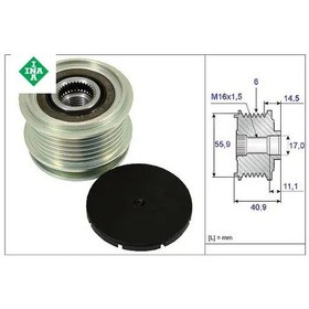 Resim Alternatör Kasnaği Crafter-t5-caddy-golf 04- 