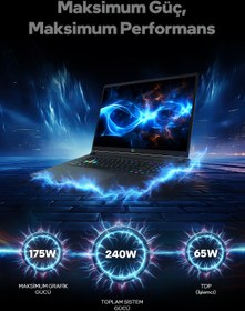 Resim Game Garaj Slayer5 9XL-5080 C3 Ultra 9 275HX 17" 64 GB RAM 2 TB SSD RTX5080 QHD+ IPS 240Hz FreeDOS Gaming Laptop-Çanta 