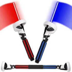 Resim WEWEMETA VR Beat Saber Handles Extension Grips for Oculus Quest 2,Upgraded Multipurpose VR Game Handle for Playing Beat Saber Game 