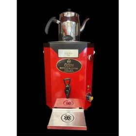 Resim DE12-NOVA Jumbo Çay Makinesi Tek Demlikli Dijital Termostatlı 13LT. Elektrikli Semaver Kırmızı Siyah 