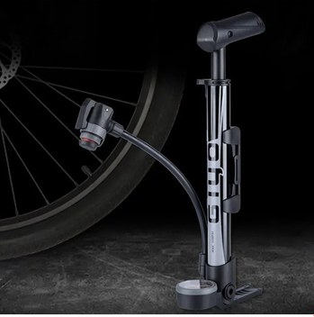 Padalink Alüminyum Alloy 120 Psı Yüksek Basınçlı Çift Valfli Schrader-presta Taşınabilir Pompalı Pompa - Mini, Hafif, Basınç Ölçerli, Gm642 Gümüş