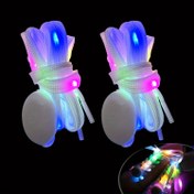Resim 1 Çift LED Işıklı Ayakkabı Bağcıkları, 3 Mod Renk Değiştiren Naylon Flaş Bağcıklar, Gece Partisi için Yumuşak Düz Renkli Günlük Tarz, Noel Karanlıkta Parlayan Favor 