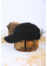 Resim Füme Kışlık Kaşe Beyzbol Şapka Kep 