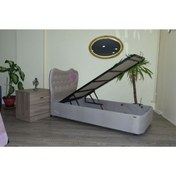 Resim BENGİ TİCARET Baza Başlık 134320 90*190 Standart Kumaş Kalp Başlık Metal Çelik Sağlam El Yapım 