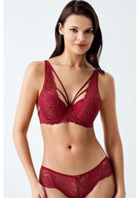 Resim Luw 4082 Bordo Dolgulu Sütyen Külot 2Li Takım Bordo 