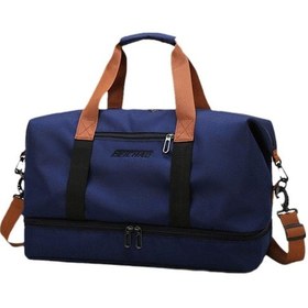 Resim Xindoker Su Geçirmez Seyahat Çantası, Oxford Kumaş, Islak-kuru Ayrımı, Tek Omuz/el/taşıma, 46x28x25cm, 0.46kg, Mavi Mavi 